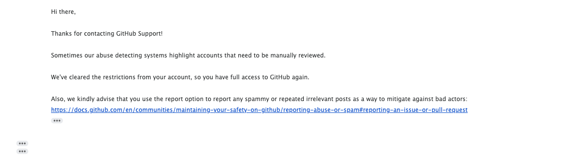 Github spam issue